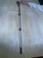 LL Bean Hiking Sticks Ridgehiker Power Lock Set Telescopic Pole Pink & Red