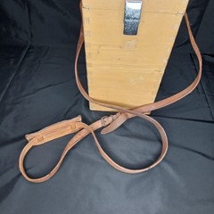 Vintage 1950s Weems & Plath Hand Bearing Compass With Wood Case And Strap