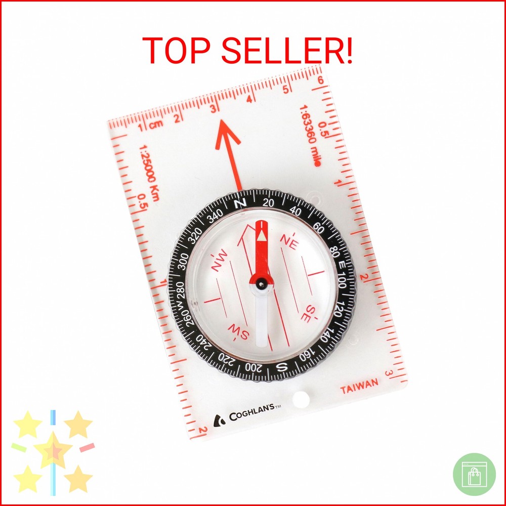 Coghlan’s Map Compass – Lightweight, Durable Navigation Tool for Hiking, Backpac