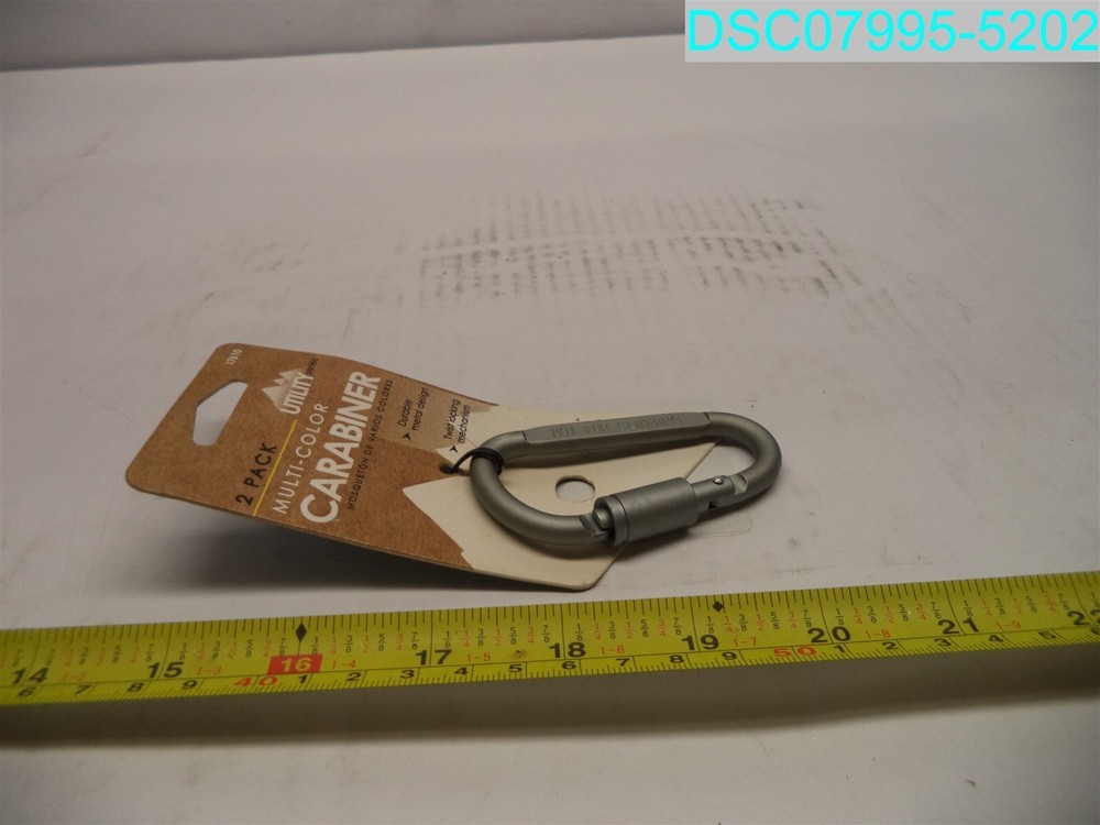 QTY=3: Utility Series 17610 Metal Locking Carabiner 077341151302