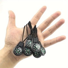 5-Pack Mini Survival Compass Waterproof Acrylic Pocket Compass with Lanyard Tool
