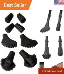 8 PCS Rubber Tips for Trekking Poles – Enhanced Traction & Longevity