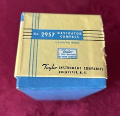 RARE Vintage Taylor Compass With Box #2957 Auto Boat Plane Used