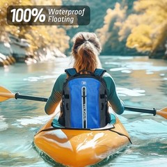 Waterproof Backpack, Waterproof Submersible Backpack, Floating TPU 30L Blue