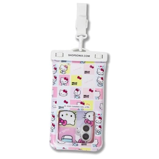 x Sanrio Waterproof Phone Pouch – Floating Phone Case Dry Bag Hello Kitty Grid