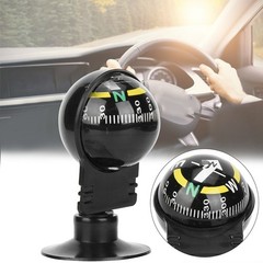 2PCS LC282 ABS Portable Car Compass Guide Ball With Suction Cup Outdoor
