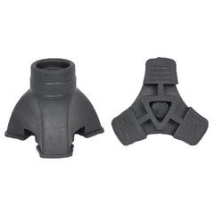 2Pcs Durable Black Plastic Crutch Tips Walking Pole Foot Covers Non-Slip