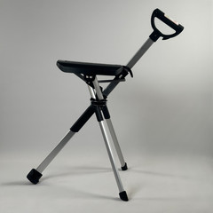 Step2Gold Ta-Da Chair Series 2 34.2″ Walking Cane Foldable Chair Black