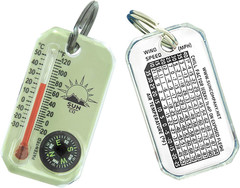 Lumagage Multi-Functional Glow-In-The-Dark Zipper Pull with Compass & Thermomete