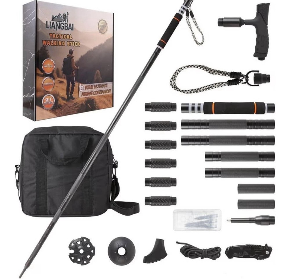 Lightweight Survival Hiking Stick – Adjustable Trekking Pole