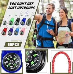 Compass for Kids Hiking and Survival Small Mini Pocket Compasses Keychain 25