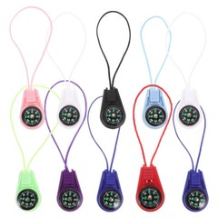 20 Pcs Compass Survival for Camping Lanyard Slider (mixed Colors) 20pcs Compact