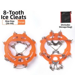 Winter Ice Claws with 8 Teeth for Hiking Boots with Non Slip Adjustable Straps