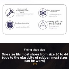 Winter Ice Claws with 8 Teeth for Hiking Boots with Non Slip Adjustable Straps