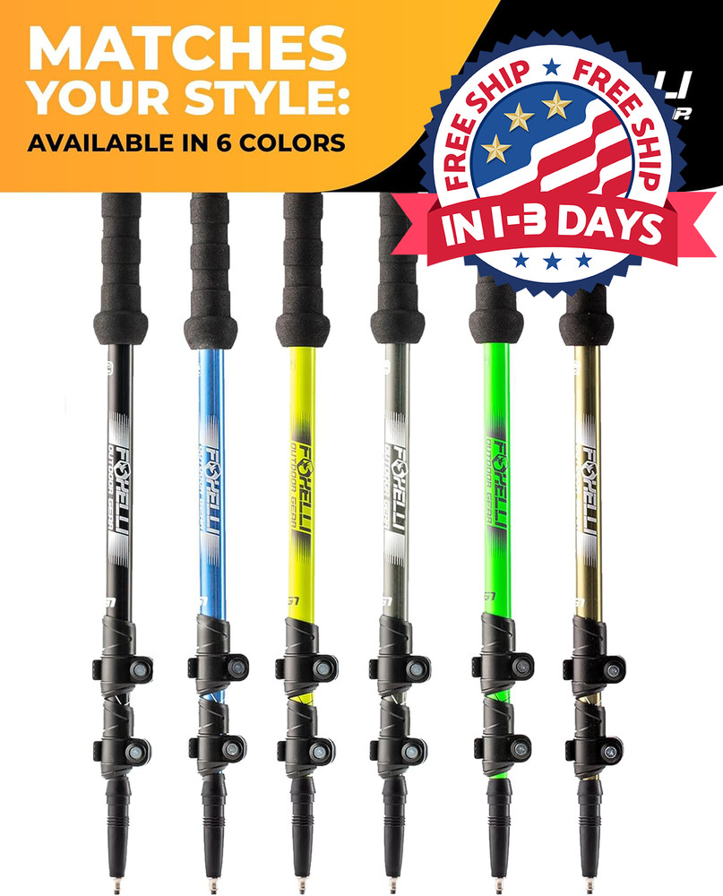 Bastones trekking con mango de corcho bastones plegables con puntas antichoque