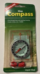 Coghlan’s Map Compass See-Through Base & Rotating Housing Lanyard Survival