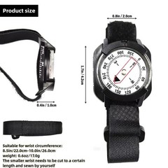Scuba Diving Wrist Compass Luminous Waterproof Navigation Wristband Compass Tool