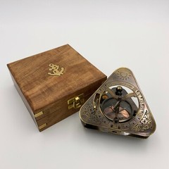 Solid Brass Captain’s Nautical Sundial Compass