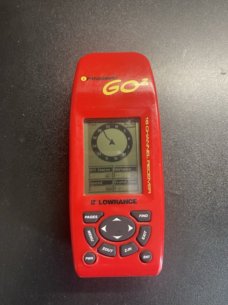 TESTED Lowrance I Finder GO2 Handheld GPS Personal Mapping GPS 16 Channel (A5)