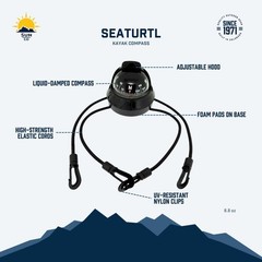 Sun Company SeaTurtl Kayak Compass – Full-Size Mountable Marine Compass with …