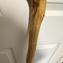 Handcrafted 45” TallWooden Walking Stick Hiking Cane Brown for Dirt Gravel