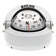 Ritchie S-53W Explorer Compass – Surface Mount – White S-53W UPC 010342160508