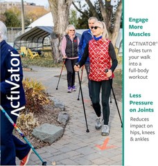 ACTIVATOR Adjustable Walking Poles – Ergonomic CoreGrip for Balance & Stability