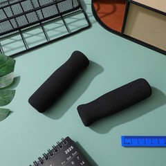 2Pcs Cane Handle Grip Replacement Black Nbr Soft Cushion with Nonslip Texture