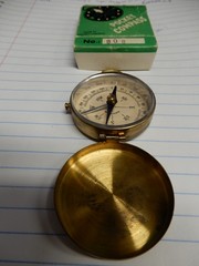 Vintage Pocket Compass Unbreakable Glass Made in Western Germany Box No. 808