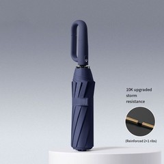 Automatic Open Close Umbrella with 10 Strong Ribs and a Hands Hook Handle