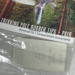KELTY Trekking Pole Thermo Plastic Rubber Tips Pair Universal Fit Black NEW