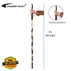 FOREST PILOT wood hiking stick bark grip