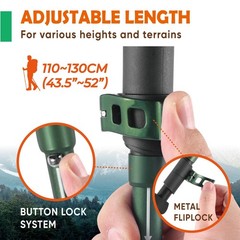 Lightweight Adjustable Trekking Poles with Cork Grip – Compact Hiking Sticks for