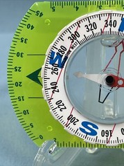 Brunton Optic Green Compass With Inches & MM/CM Measurements Made In U. S. A.