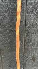BRAZOS Twisted Wood Walking Stick Handcrafted 47″ Hiking Cane Leather Strap