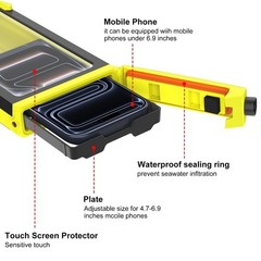 Mangix Underwater Touch Screen Compatiable Phone Case,Universal Snorkeling Di…
