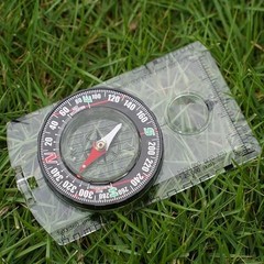 4 Pcs Outdoor Compass with Adjustable Transparent+Blue+Green+Orange
