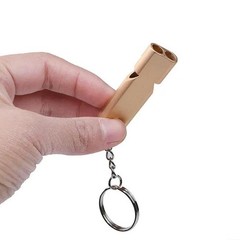 Outdoor Survival Whistle Aluminum Alloy Metal Double-hole High-frequency Tweeter