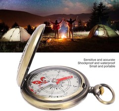 Brass Compass Hiking Durable Shockproof Waterproof Navigation Tool for Outdoo…