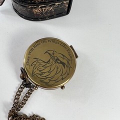 Brass Pocket Compass Directional Magnetic Eagle Engraved Scripture Isaiah 40:31