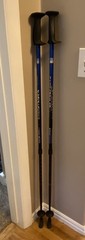 Tom Rutlin Exerstrider OS2 Blue Adjustable Hiking Trekking Walking Poles