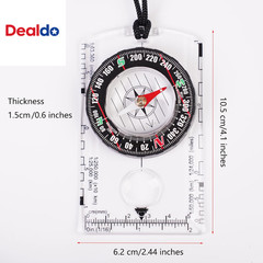 4 Pcs Outdoor Compass with Adjustable Declination,Magnifier,Ruler,Scale. Multifu