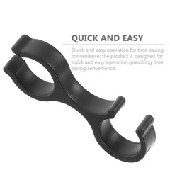 20Pcs Portable Plastic Trekking Stick Clips Lightweight Durable Black Connectors