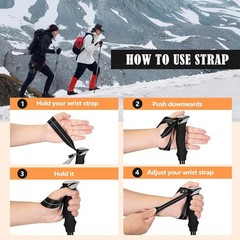 Lightweight Aluminum Alloy Collapsible Trekking Poles 2 Pack
