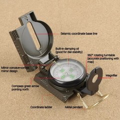 Military Camping Survival Marching Compass Plastic Pocket Army Style Navigation