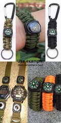 15Pk Hard Shell Liquid Filled Mini Button Compass for Outdoor Hiking Wrist Watch