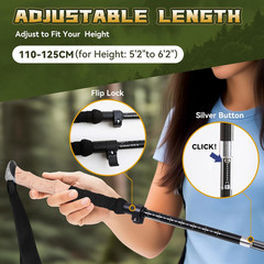 Trekking Poles Aviation Grade Aluminum Alloy-Strong Lightweight Collapsible Walk