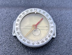 Vintage Silva Globe Trotter Aluminum Wrist Compass, 62, Patent 2136970, Sweden