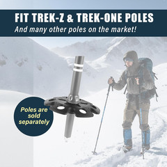 Trekking Pole Tips and Snow Baskets Kit (8-Piece Set) – 4 Heavy Duty 10Mm Rubber