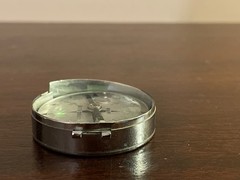Vintage 1960s Made in Japan Liquid Filled Hiking Pocket Compass – Works Fine